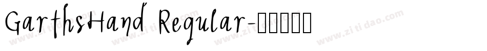 GarthsHand Regular字体转换